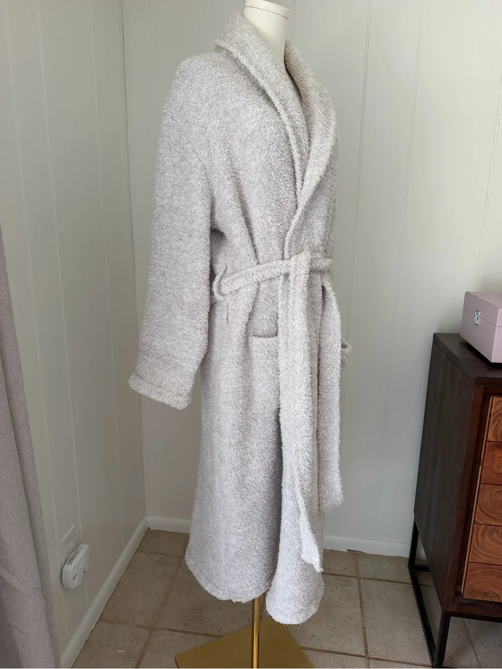 Barefoot Dreams CozyChic Bath Robe in Light Gray